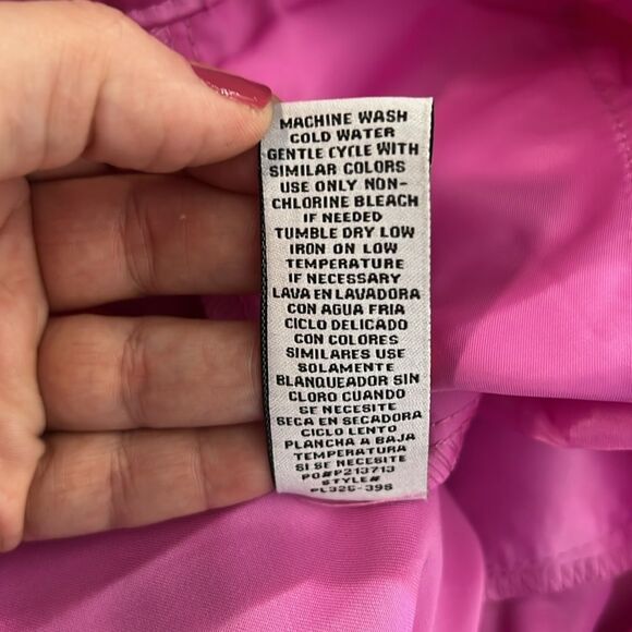 Almost Famous Metallic Shiny Pink Cargo Baggy Wide Leg Pants Junior's 7 - Picture 9 of 9